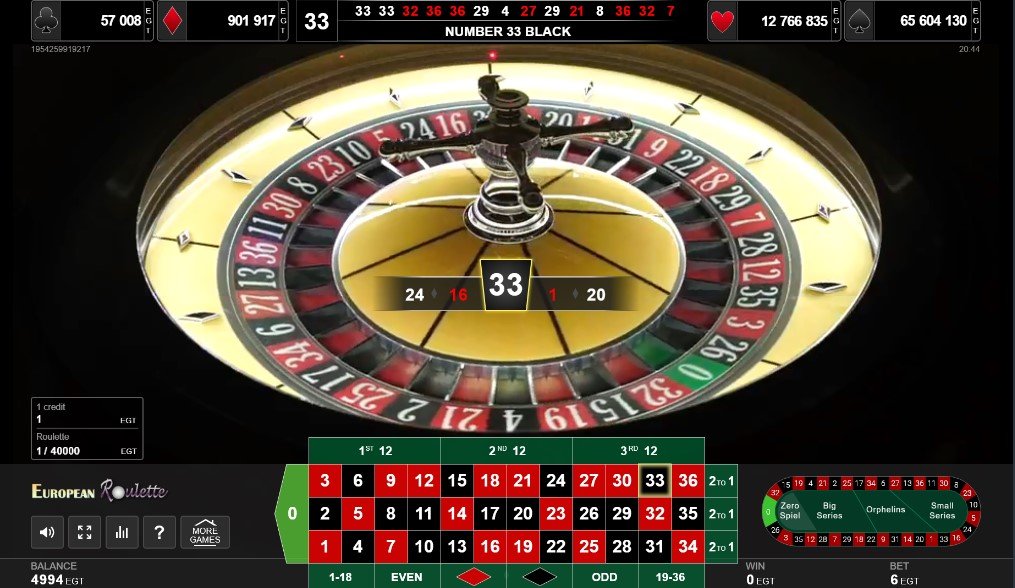 Европейска Рулетка от EGT