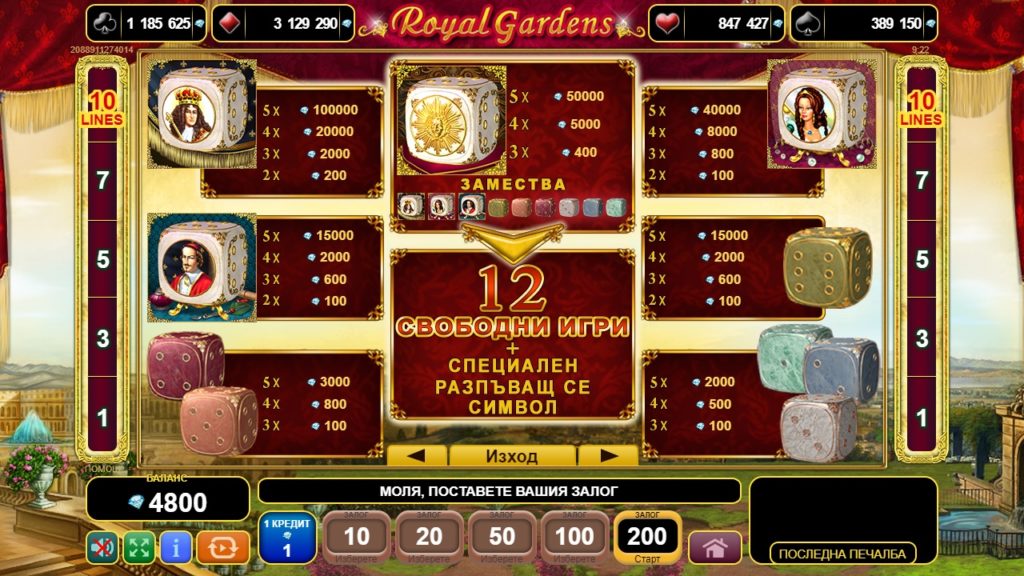 Royal Gardens Символи