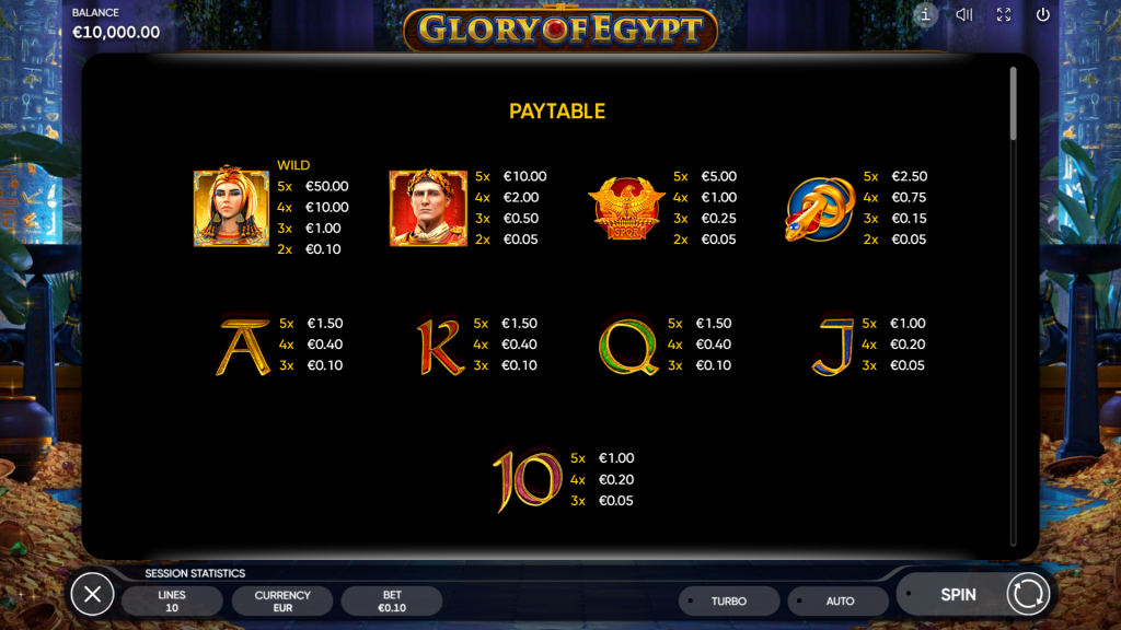 Glory of Egypt Symbols