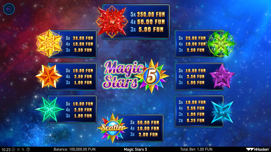 Magic Stars 5 Symbols
