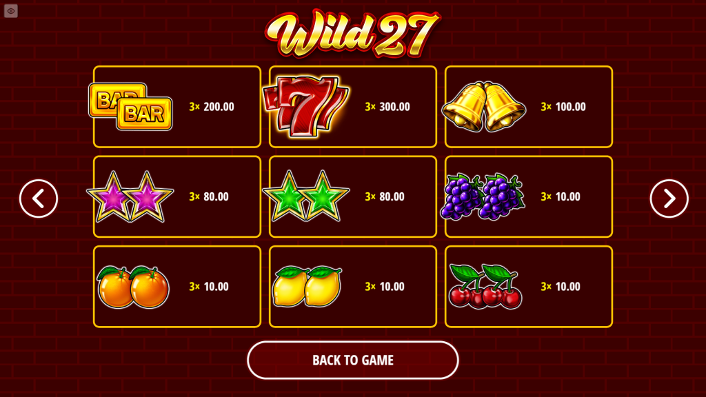Wild 27 Symbols