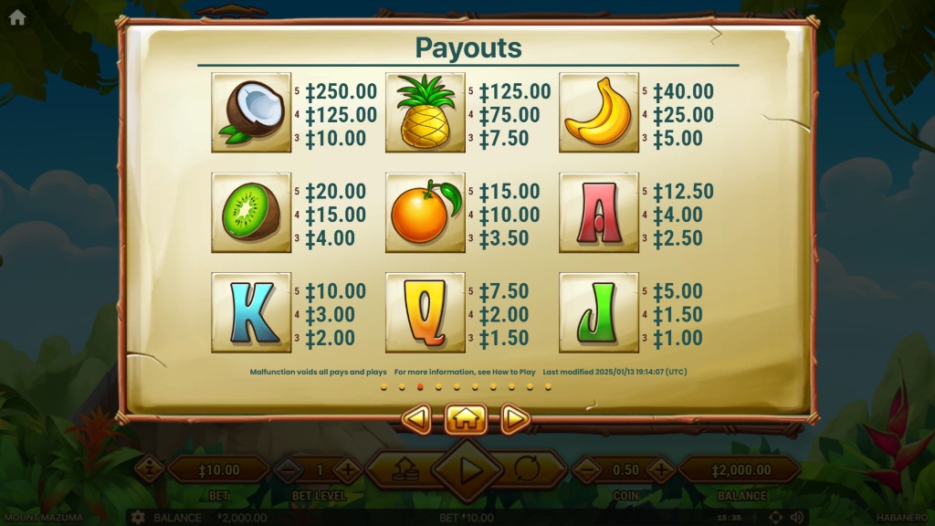 Mount Mazuma Slot Symbols